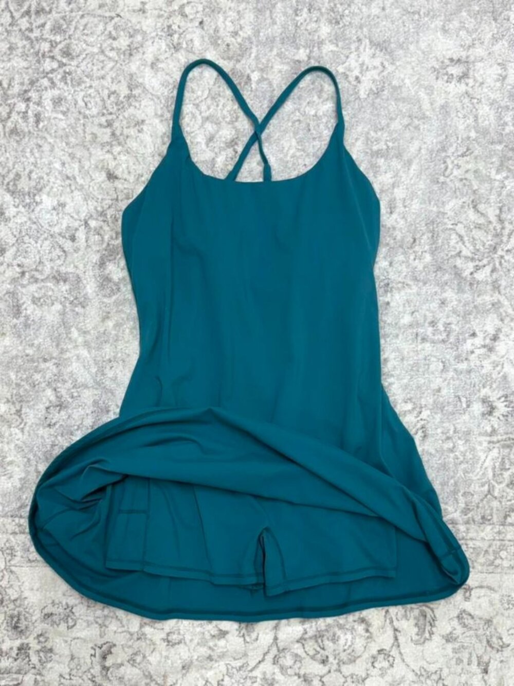 teal blue athletic dress w shorts